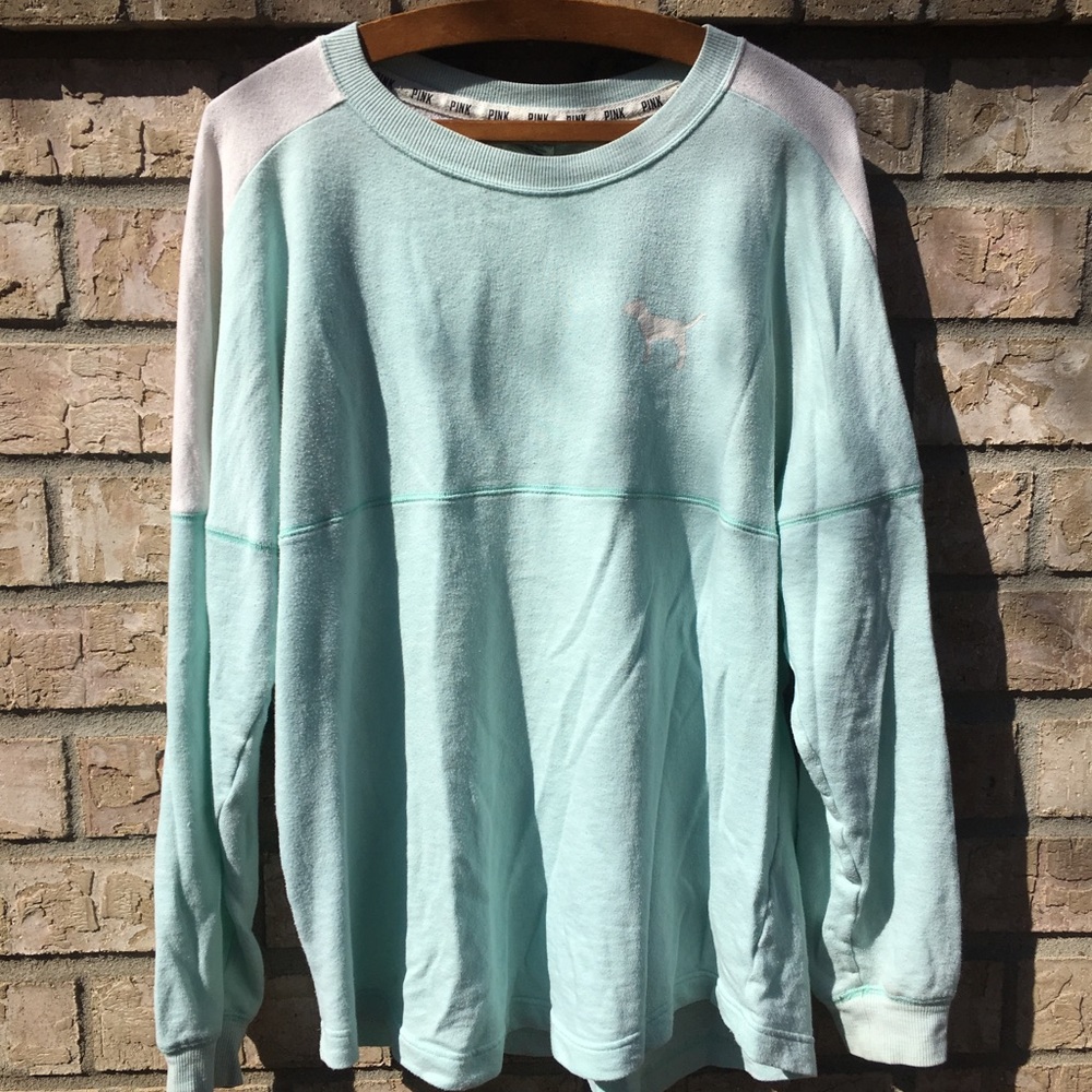 Blue sweater from Victoria Secrets Pink!